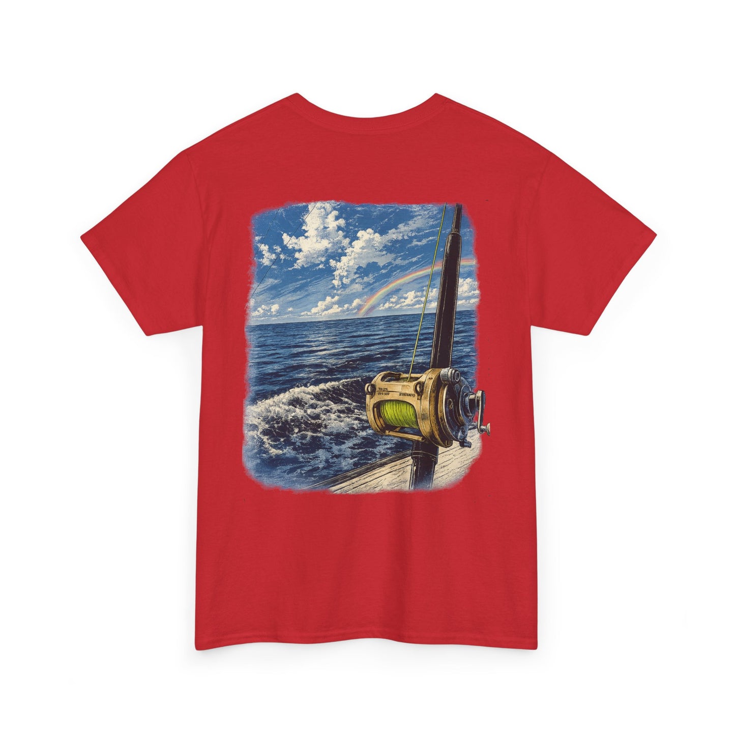 Fishing Reel Ocean Tee — Coastal Sportfishing Graphic T-Shirt