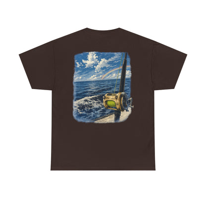 Fishing Reel Ocean Tee — Coastal Sportfishing Graphic T-Shirt