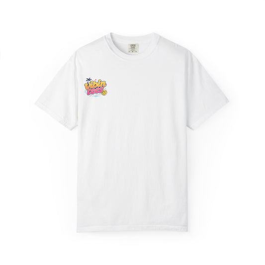 New York City Sunset T‑Shirt – 'Summer in New York' Photo Tee with Small "Vibin' Vibes" Chest Logo