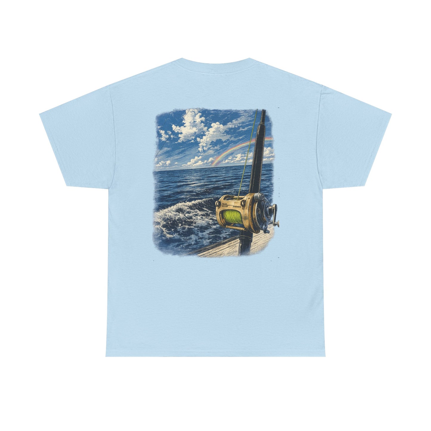 Fishing Reel Ocean Tee — Coastal Sportfishing Graphic T-Shirt