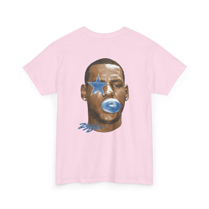 Graphic Tee — Blue Star Face Bubble Design