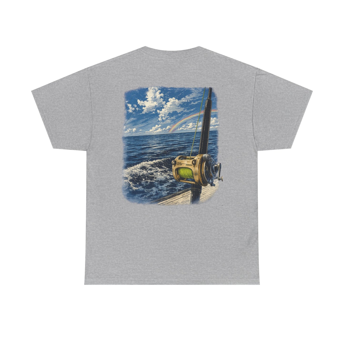 Fishing Reel Ocean Tee — Coastal Sportfishing Graphic T-Shirt