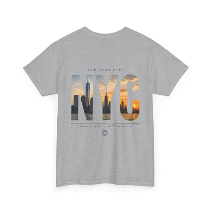 NYC Sunset Photo Tee — New York City Graphic T‑Shirt