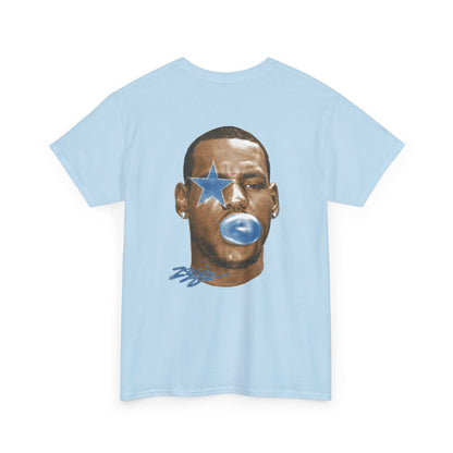 Graphic Tee — Blue Star Face Bubble Design