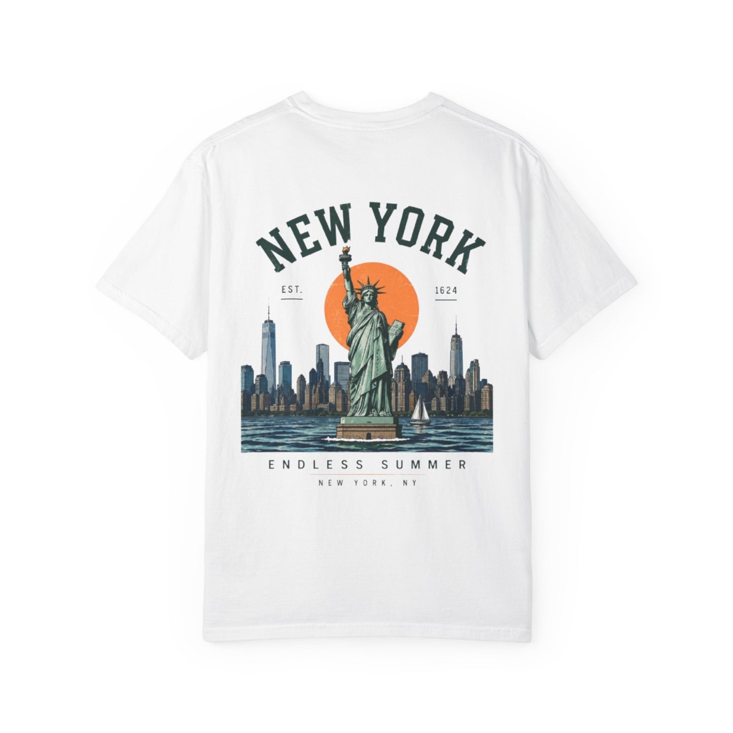 New York Statue of Liberty T-Shirt — Endless Summer City Skyline Tee