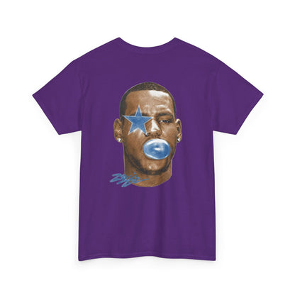 Graphic Tee — Blue Star Face Bubble Design