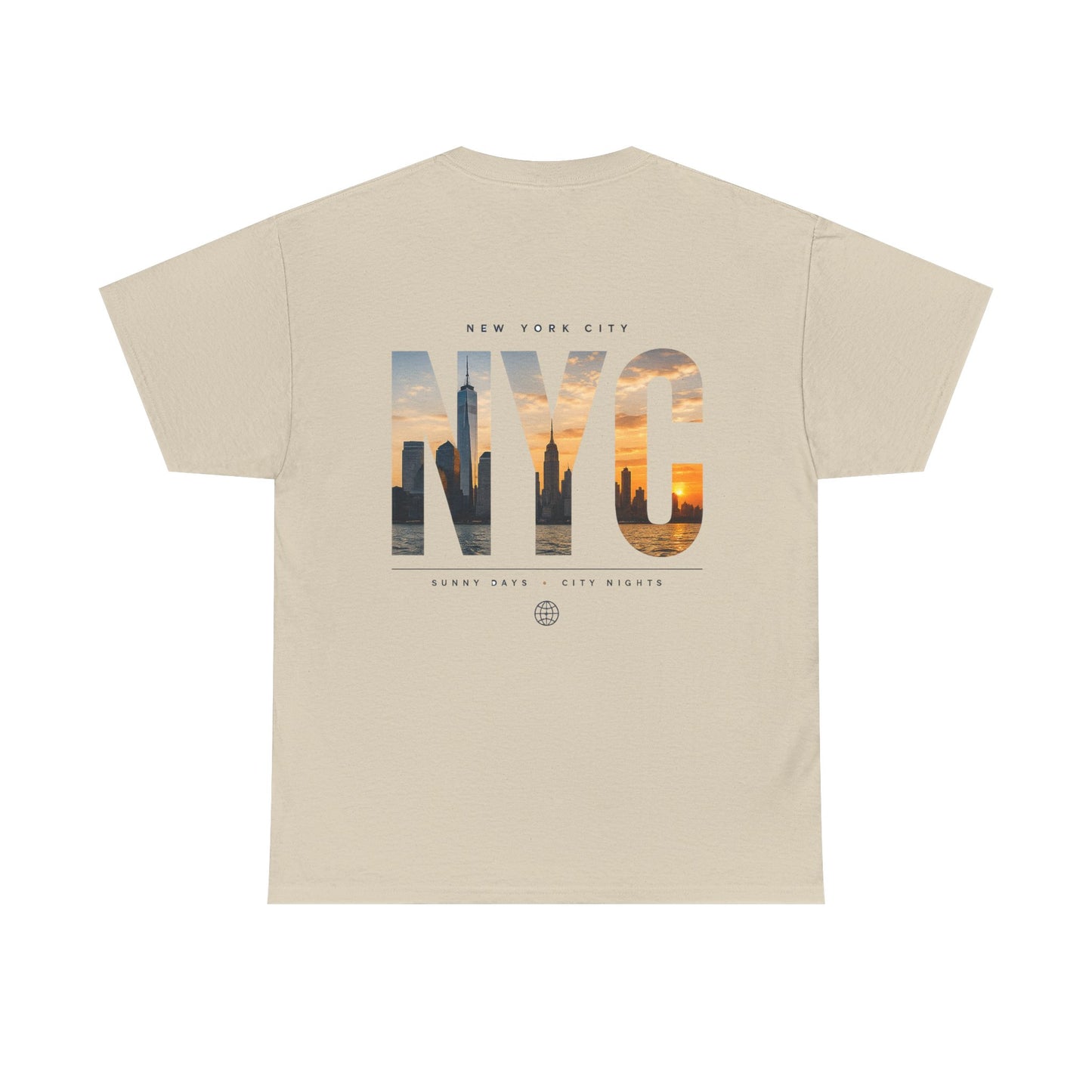 NYC Sunset Photo Tee — New York City Graphic T‑Shirt