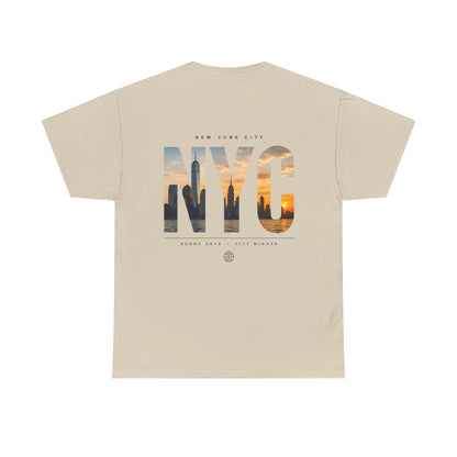 NYC Sunset Photo Tee — New York City Graphic T‑Shirt