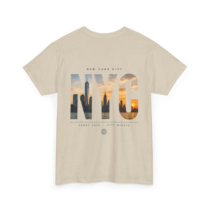 NYC Sunset Photo Tee — New York City Graphic T‑Shirt