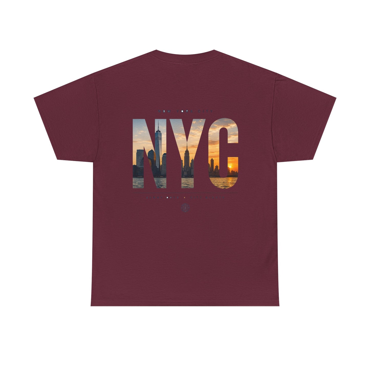 NYC Sunset Photo Tee — New York City Graphic T‑Shirt