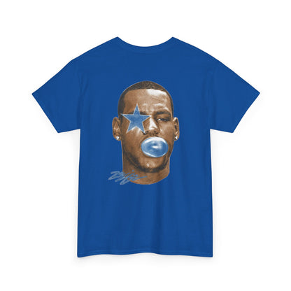 Graphic Tee — Blue Star Face Bubble Design