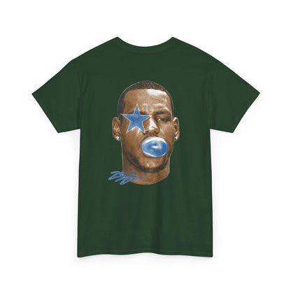 Graphic Tee — Blue Star Face Bubble Design