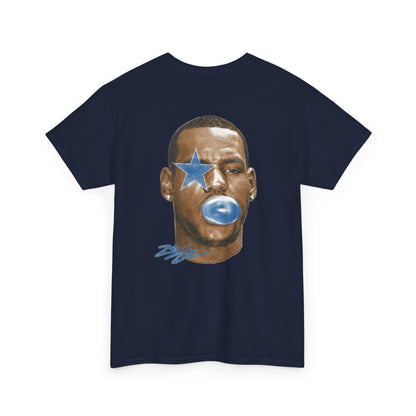 Graphic Tee — Blue Star Face Bubble Design