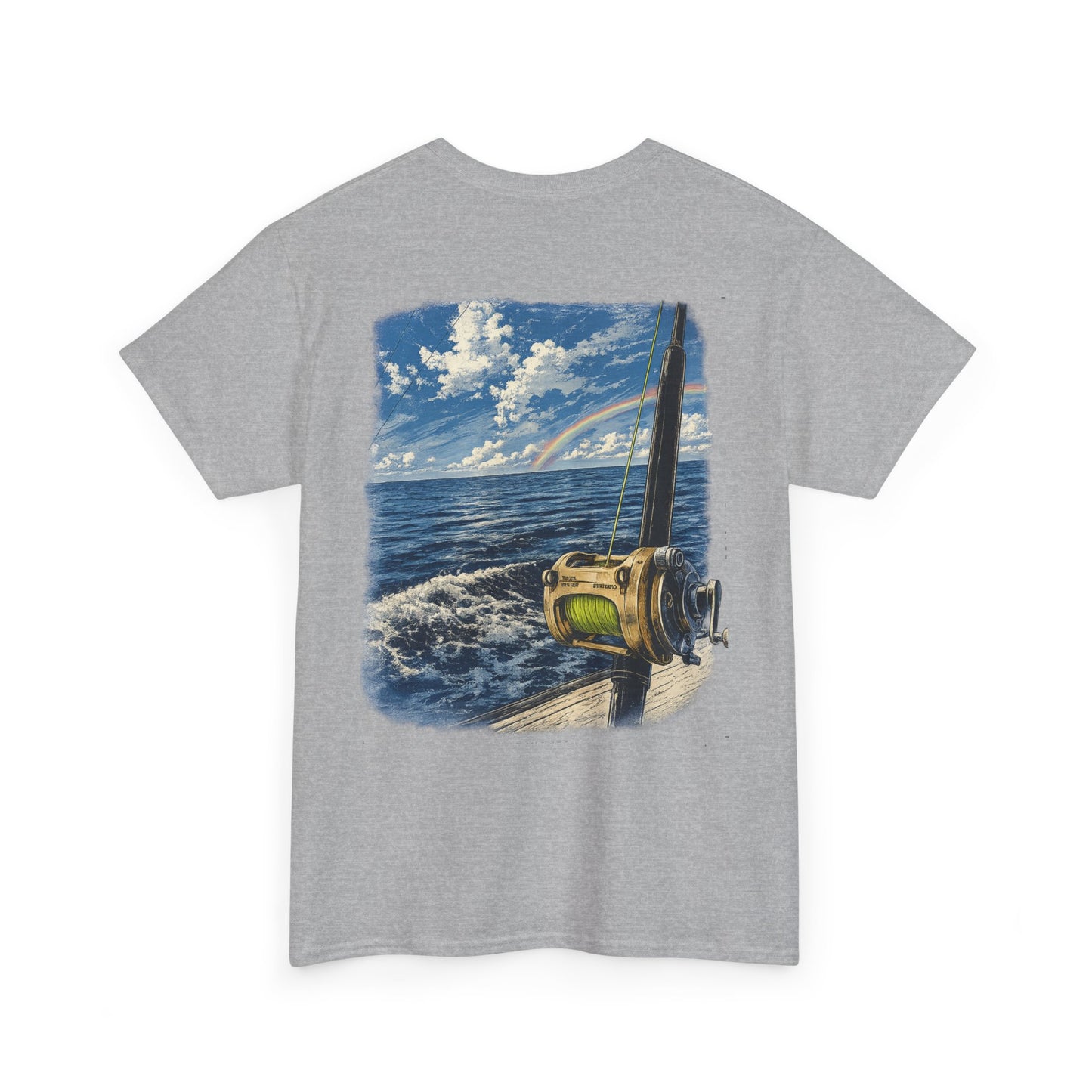 Fishing Reel Ocean Tee — Coastal Sportfishing Graphic T-Shirt