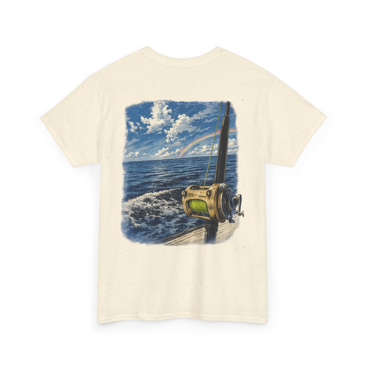Fishing Reel Ocean Tee — Coastal Sportfishing Graphic T-Shirt