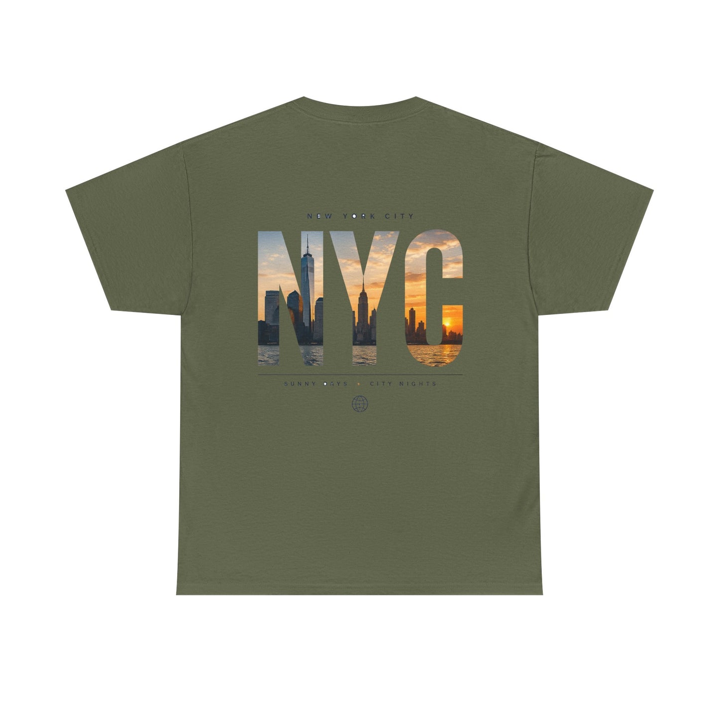 NYC Sunset Photo Tee — New York City Graphic T‑Shirt