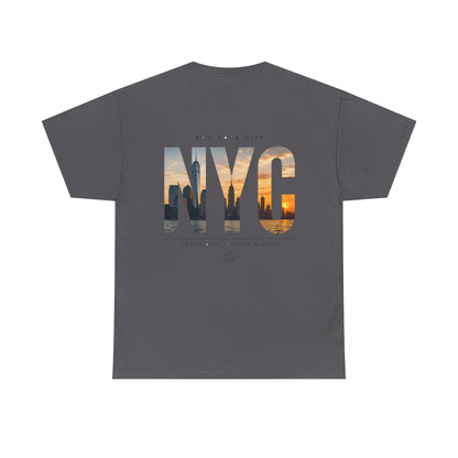 NYC Sunset Photo Tee — New York City Graphic T‑Shirt