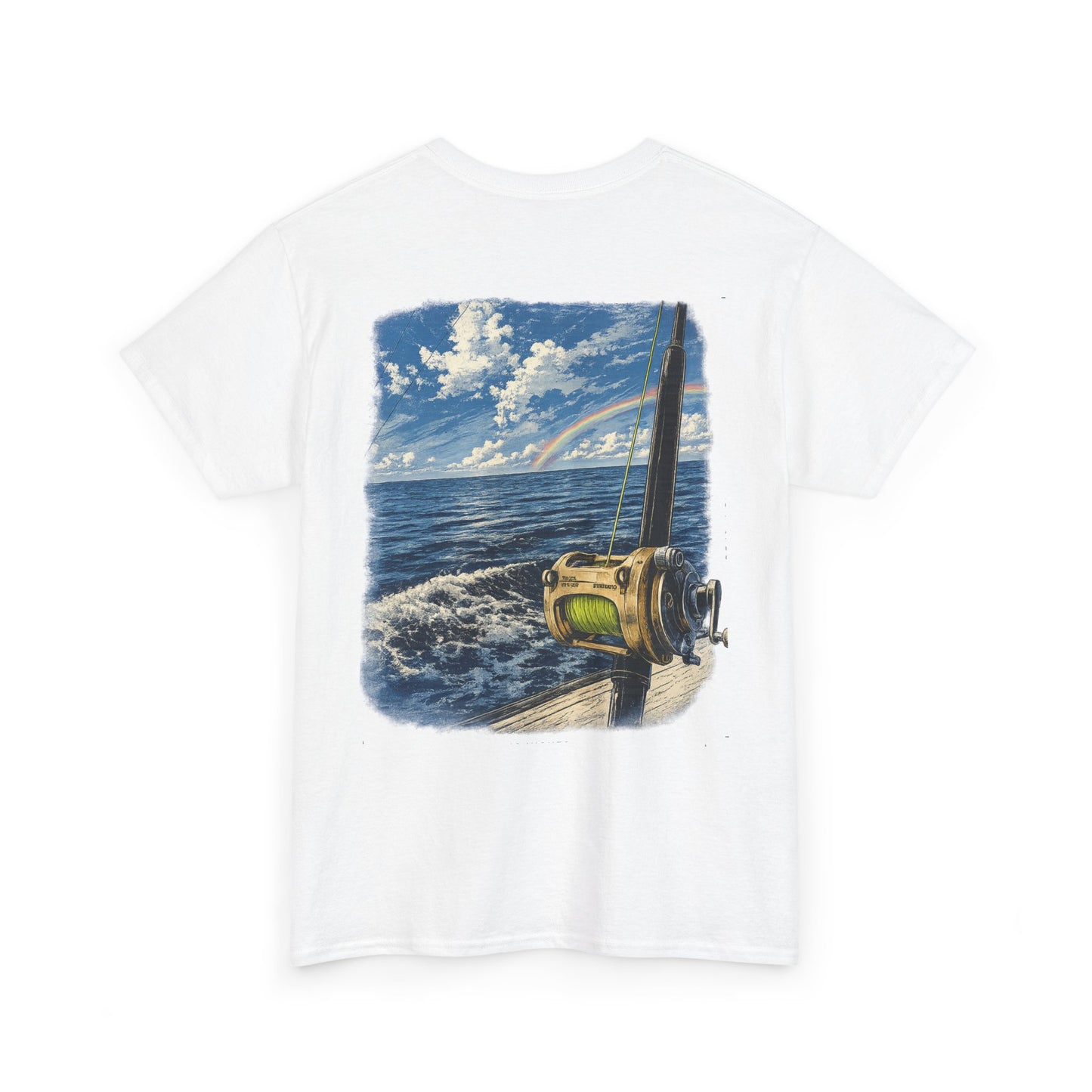 Fishing Reel Ocean Tee — Coastal Sportfishing Graphic T-Shirt