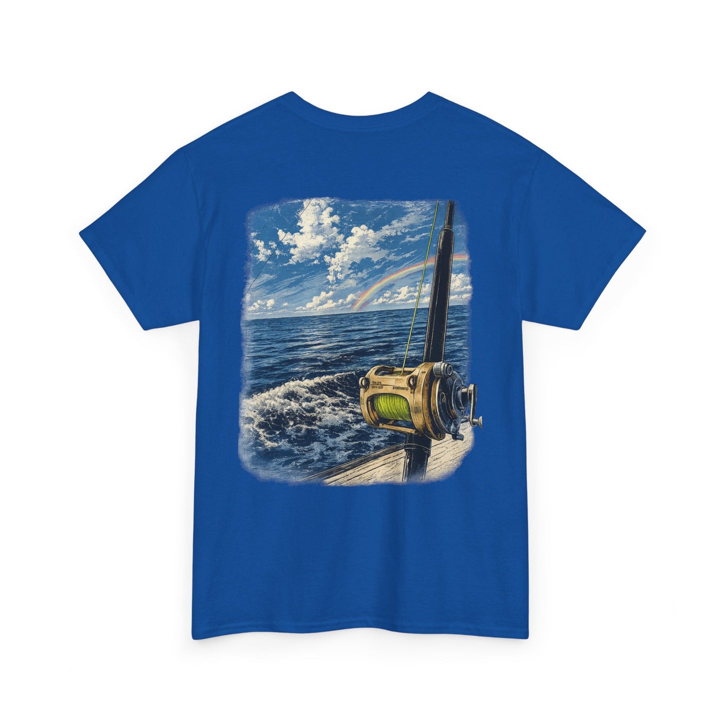 Fishing Reel Ocean Tee — Coastal Sportfishing Graphic T-Shirt