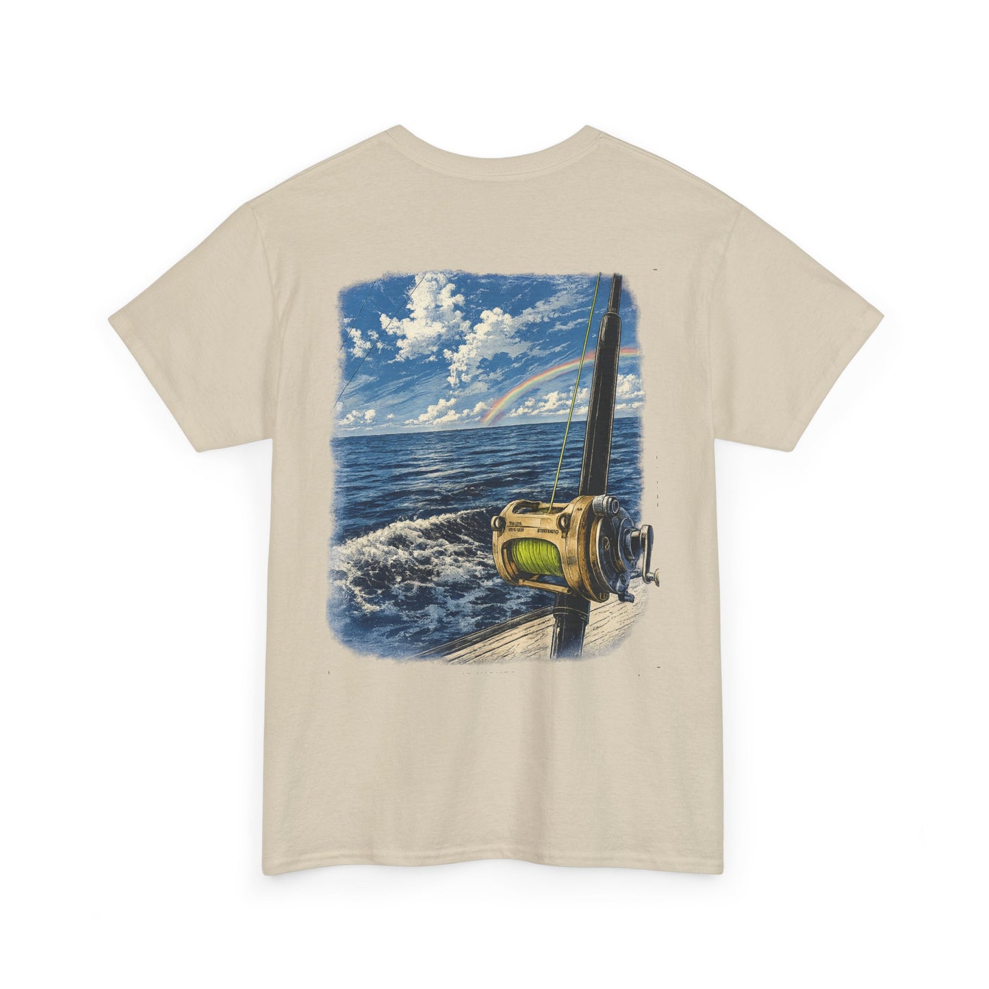 Fishing Reel Ocean Tee — Coastal Sportfishing Graphic T-Shirt