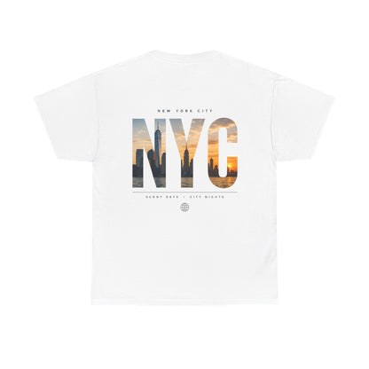 NYC Sunset Photo Tee — New York City Graphic T‑Shirt