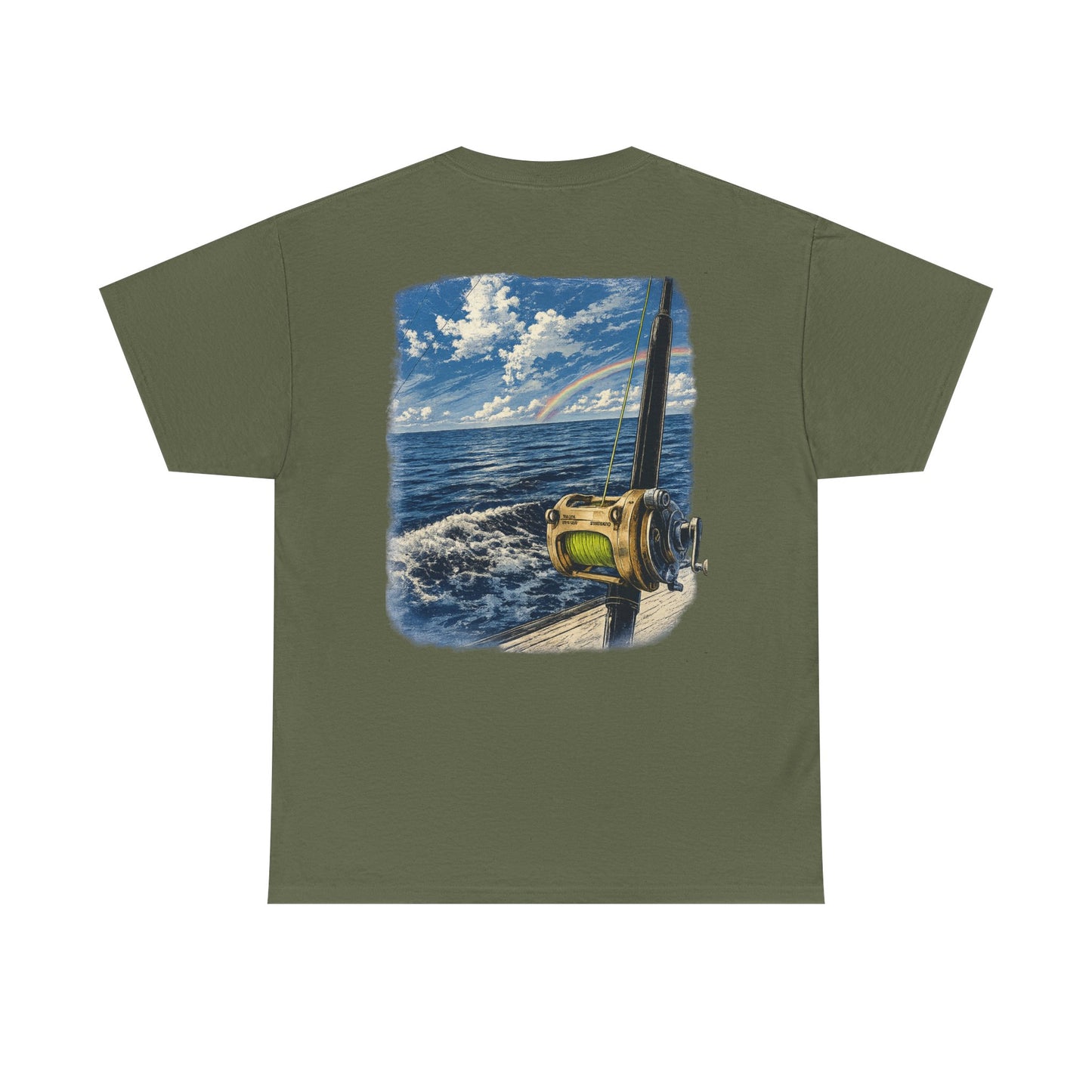 Fishing Reel Ocean Tee — Coastal Sportfishing Graphic T-Shirt