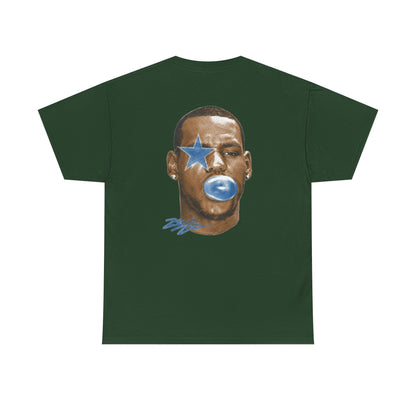 Graphic Tee — Blue Star Face Bubble Design