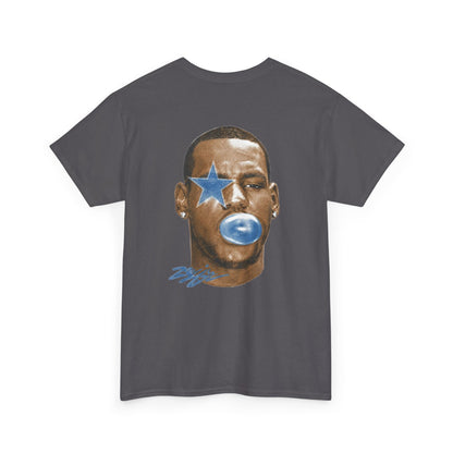 Graphic Tee — Blue Star Face Bubble Design