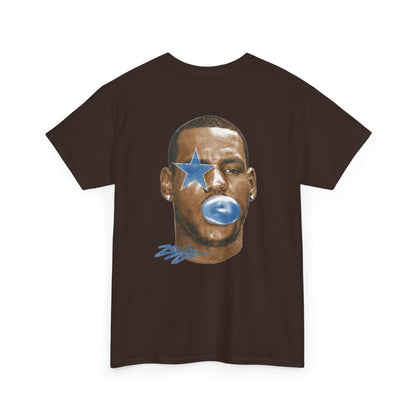 Graphic Tee — Blue Star Face Bubble Design