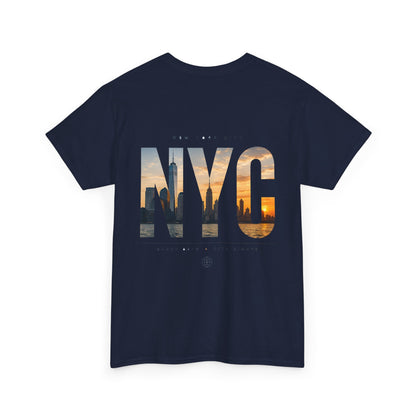NYC Sunset Photo Tee — New York City Graphic T‑Shirt