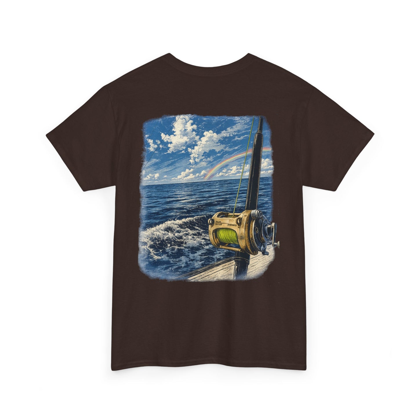 Fishing Reel Ocean Tee — Coastal Sportfishing Graphic T-Shirt