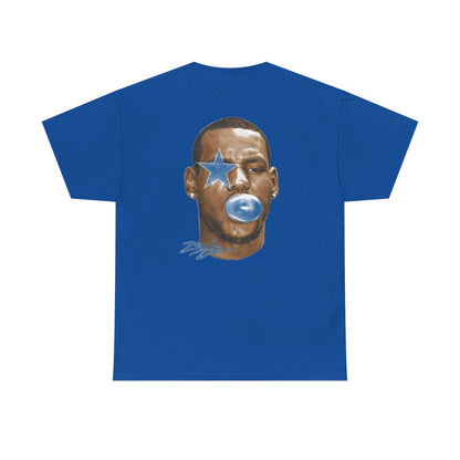 Graphic Tee — Blue Star Face Bubble Design
