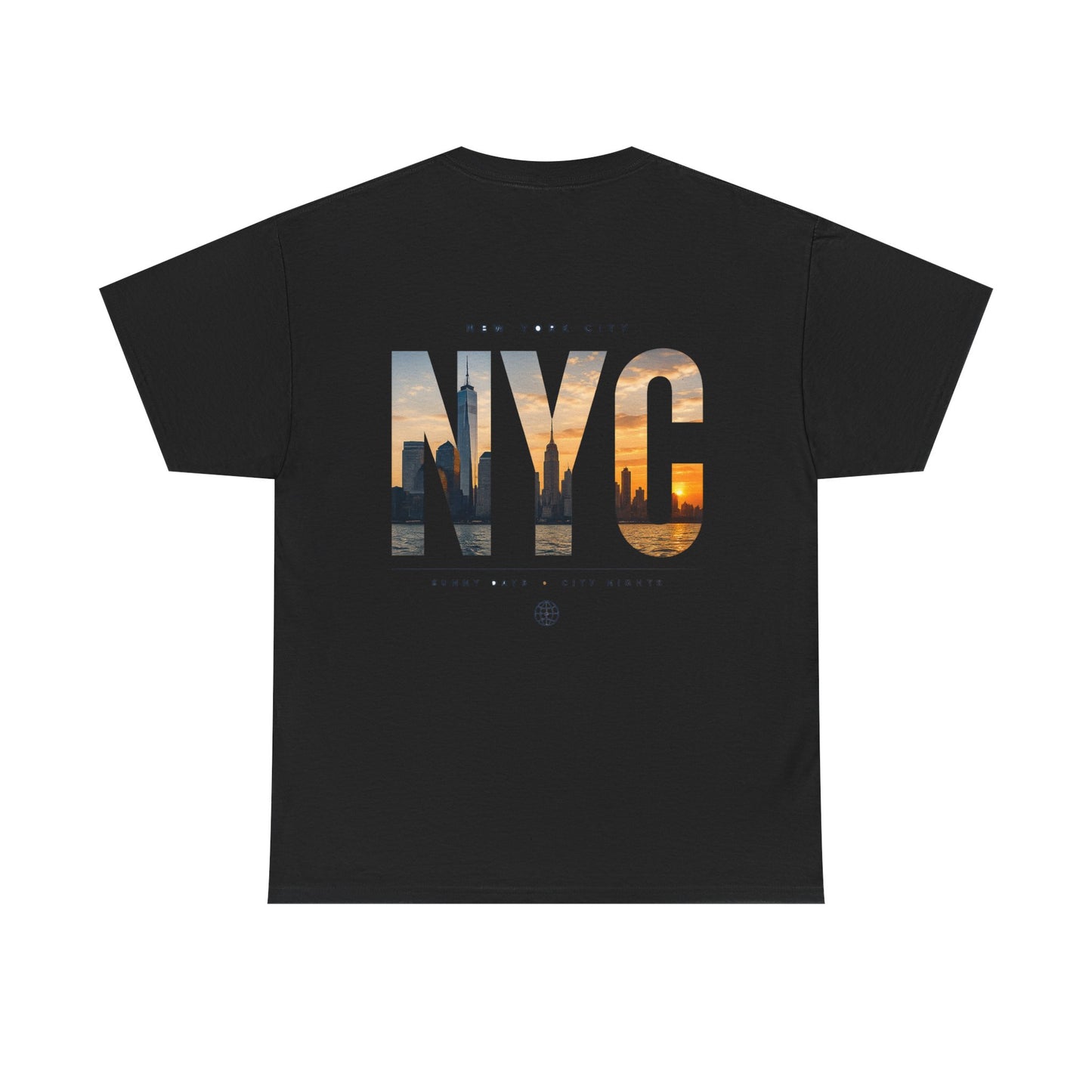 NYC Sunset Photo Tee — New York City Graphic T‑Shirt