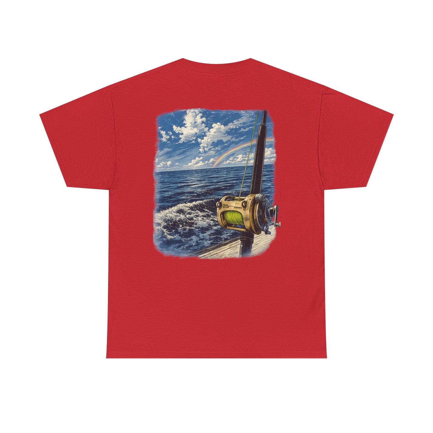 Fishing Reel Ocean Tee — Coastal Sportfishing Graphic T-Shirt