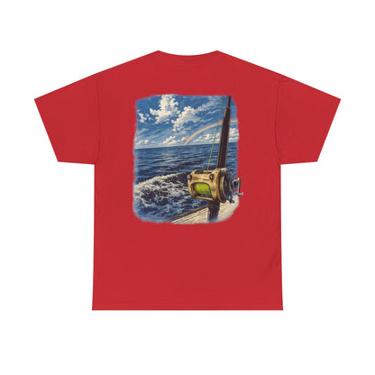 Fishing Reel Ocean Tee — Coastal Sportfishing Graphic T-Shirt