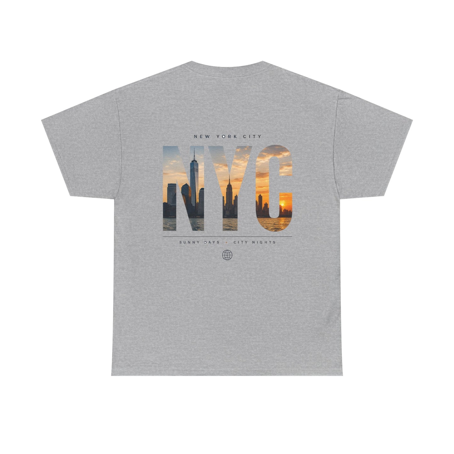 NYC Sunset Photo Tee — New York City Graphic T‑Shirt