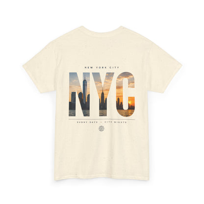 NYC Sunset Photo Tee — New York City Graphic T‑Shirt