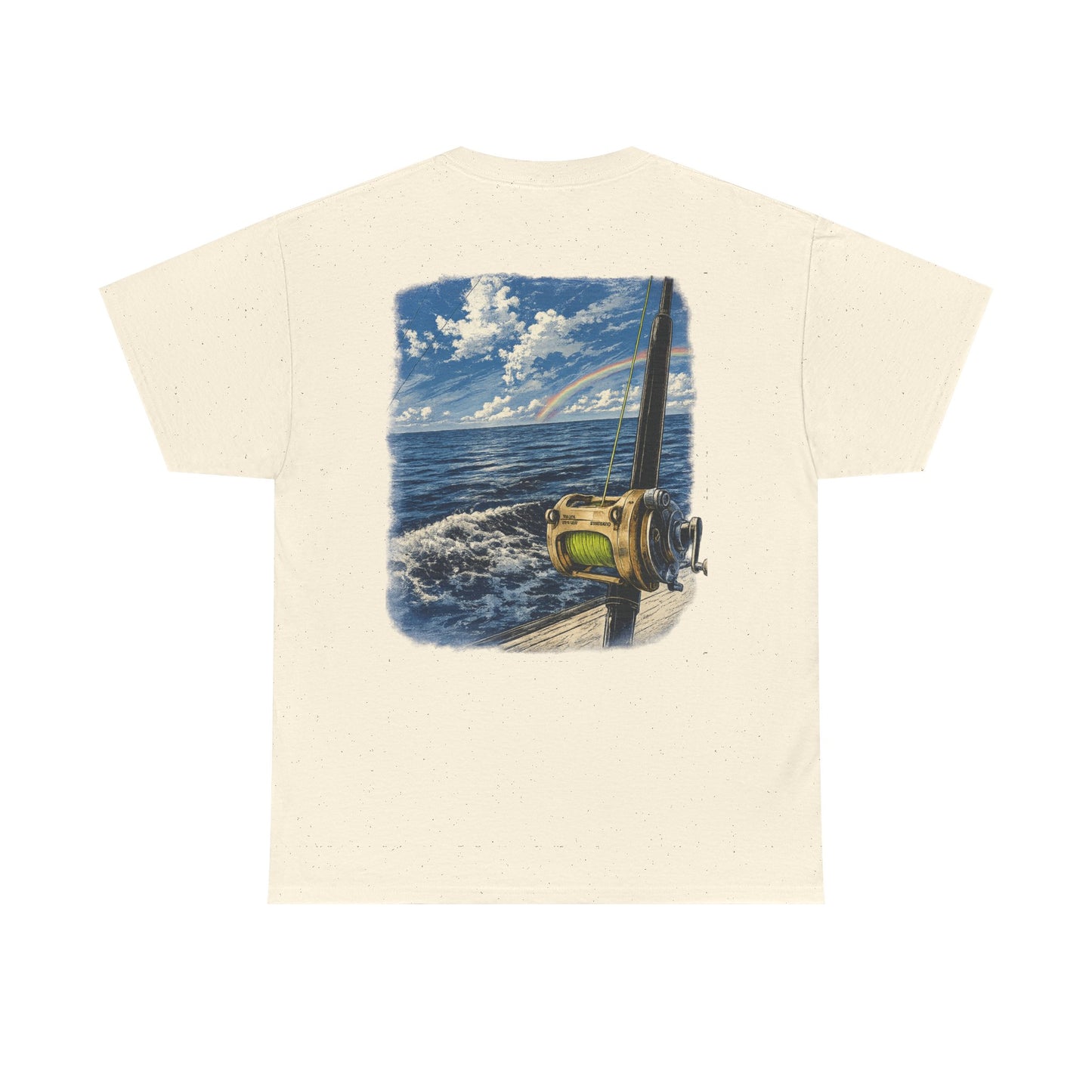 Fishing Reel Ocean Tee — Coastal Sportfishing Graphic T-Shirt
