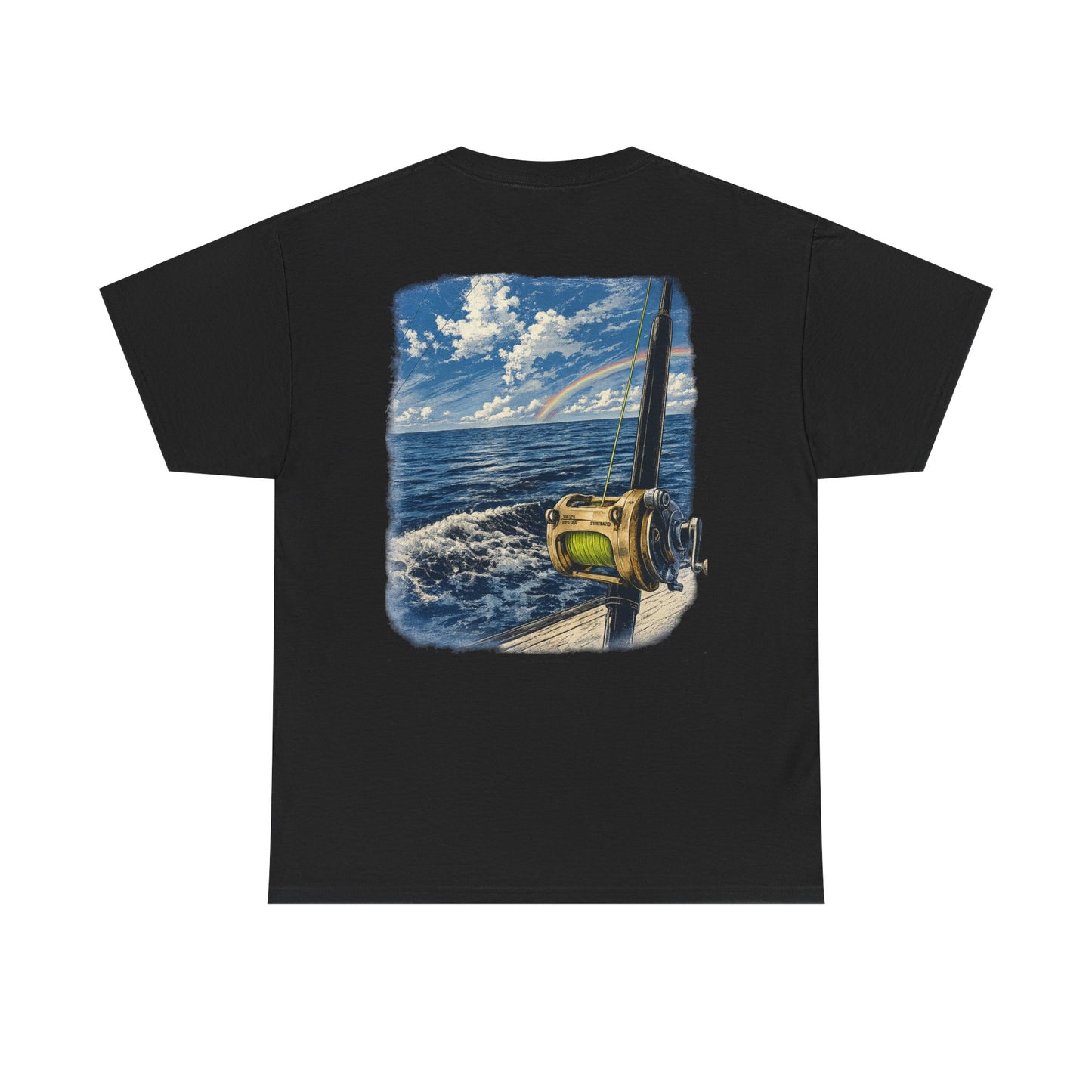 Fishing Reel Ocean Tee — Coastal Sportfishing Graphic T-Shirt