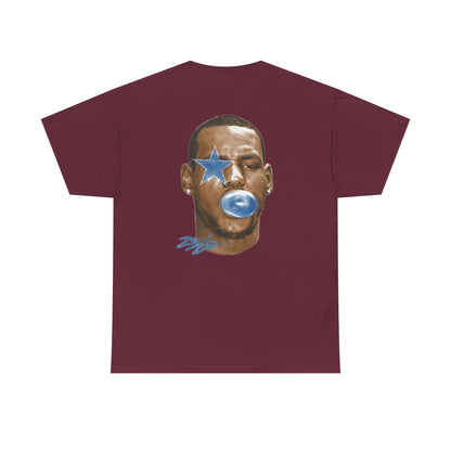 Graphic Tee — Blue Star Face Bubble Design