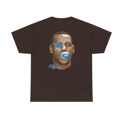 Graphic Tee — Blue Star Face Bubble Design