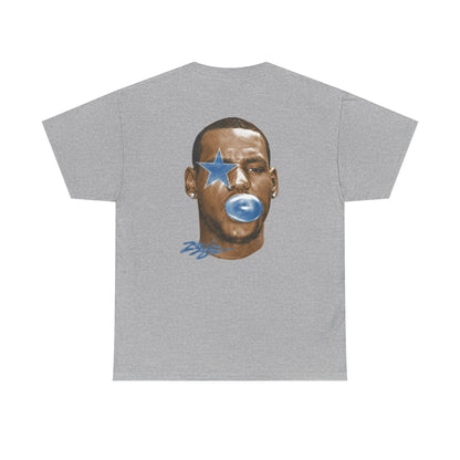 Graphic Tee — Blue Star Face Bubble Design