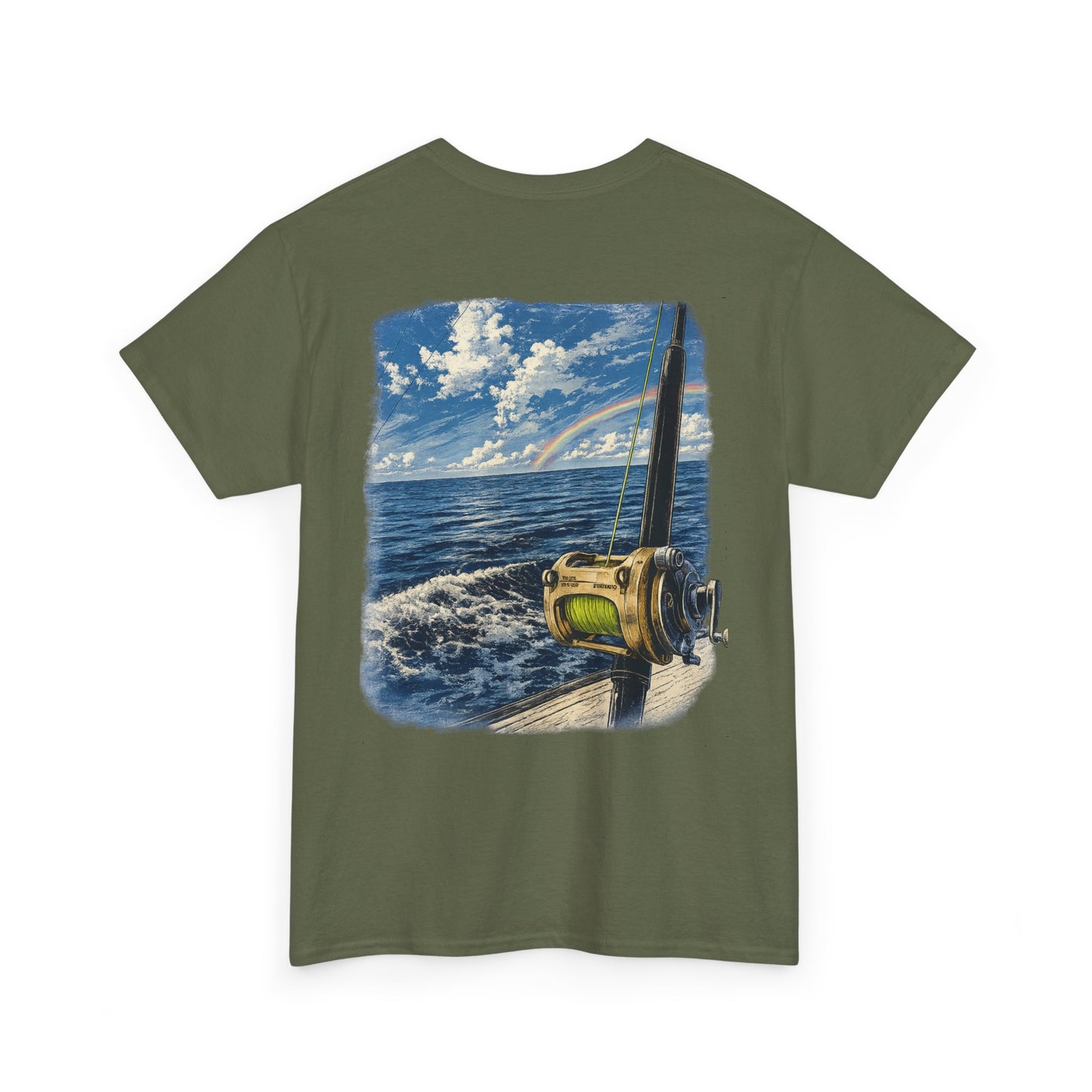 Fishing Reel Ocean Tee — Coastal Sportfishing Graphic T-Shirt