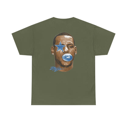 Graphic Tee — Blue Star Face Bubble Design