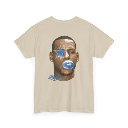 Graphic Tee — Blue Star Face Bubble Design