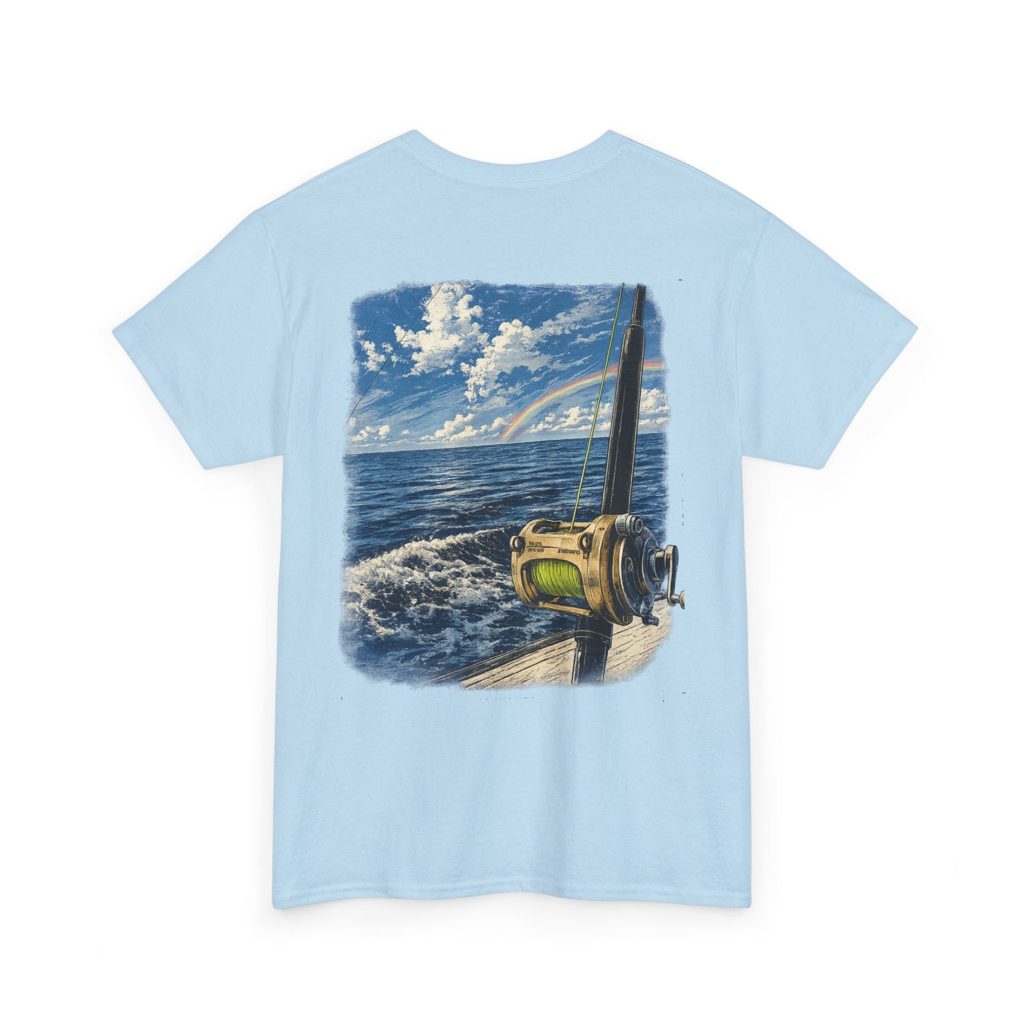 Fishing Reel Ocean Tee — Coastal Sportfishing Graphic T-Shirt