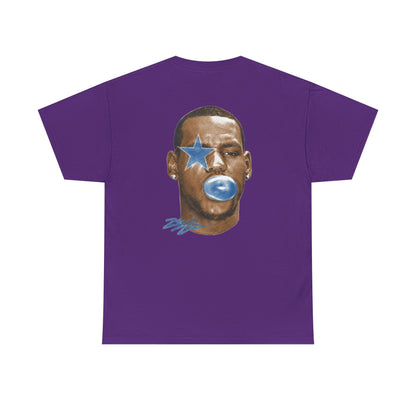 Graphic Tee — Blue Star Face Bubble Design