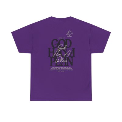 God Has a Plan Graphic Tee — Inspirational Faith T-Shirt with Minimal Front Logo